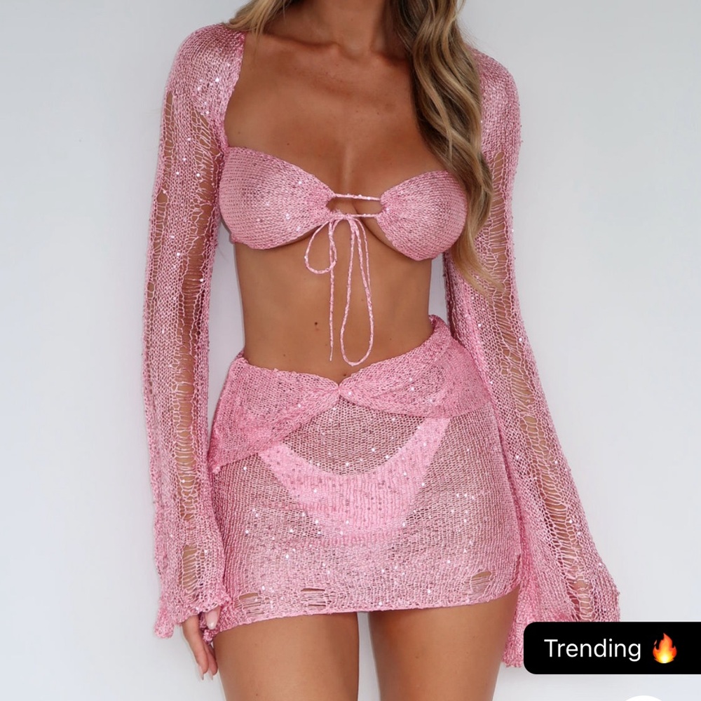 crochet two piece set